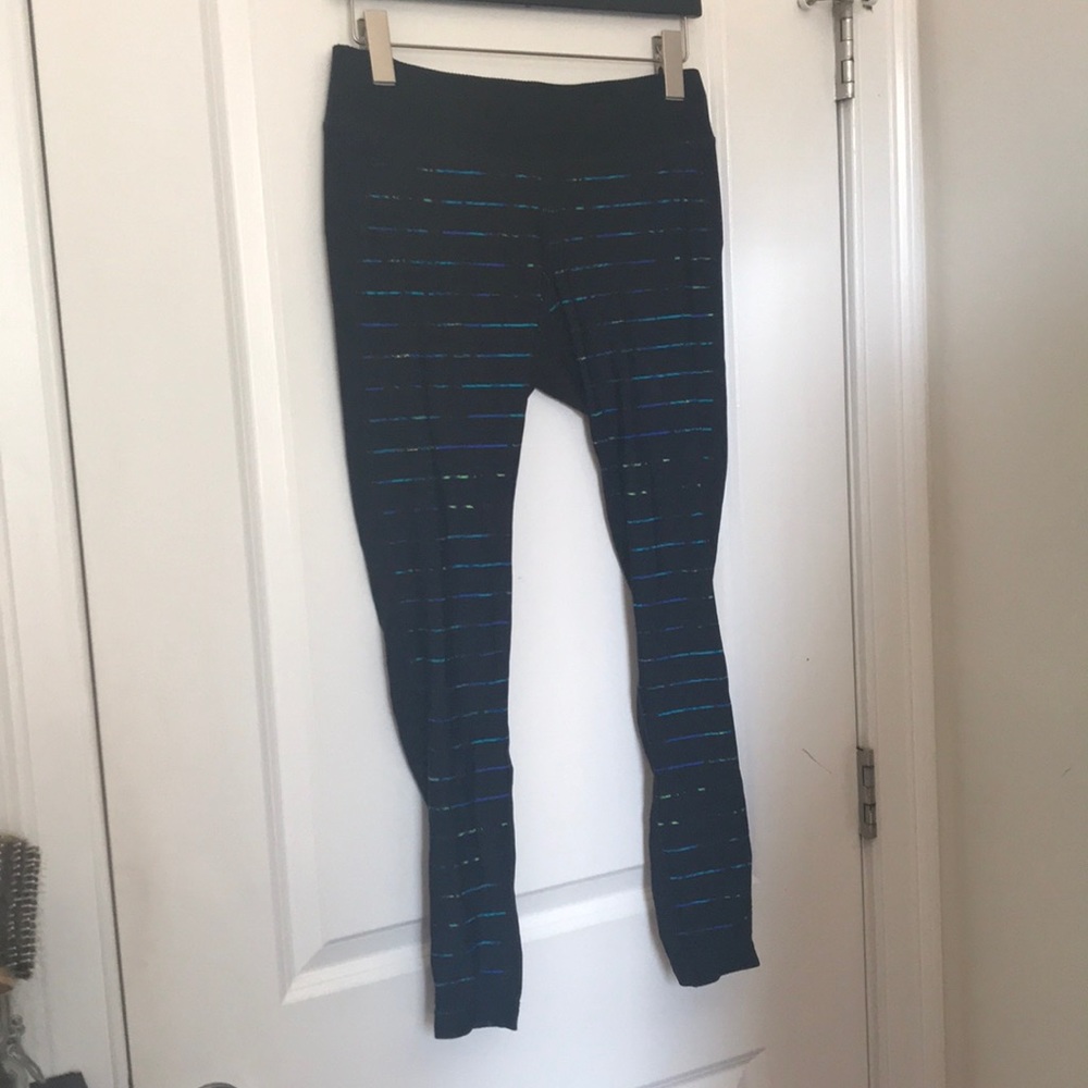 Athleta Strip Leggings With Mesh